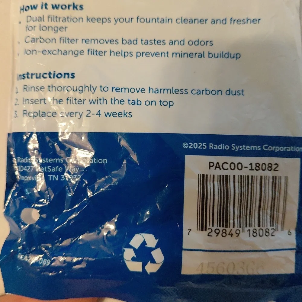 Petsafe Ion-X Pet Fountain Filters 4pk New Opened Package